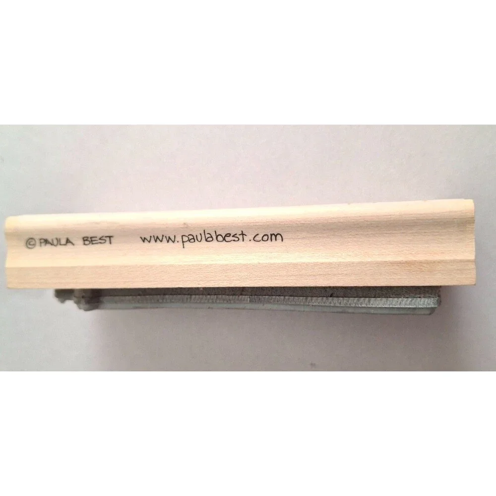 Vintage Paula Best Rubber Woo Hoo Dress Quote Stamp Out of Print 0507
